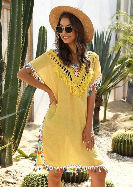 Yellow beach dress