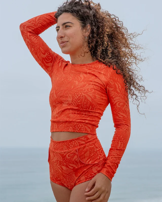 Palomar Crop Top Rashguard - Mandarina