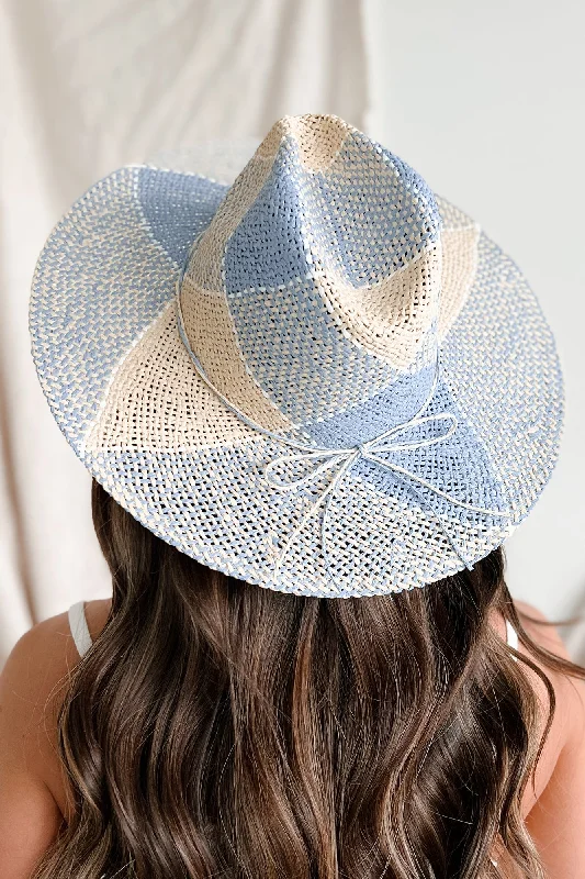 Panama Prepped Two-Tone Straw Hat (Blue)