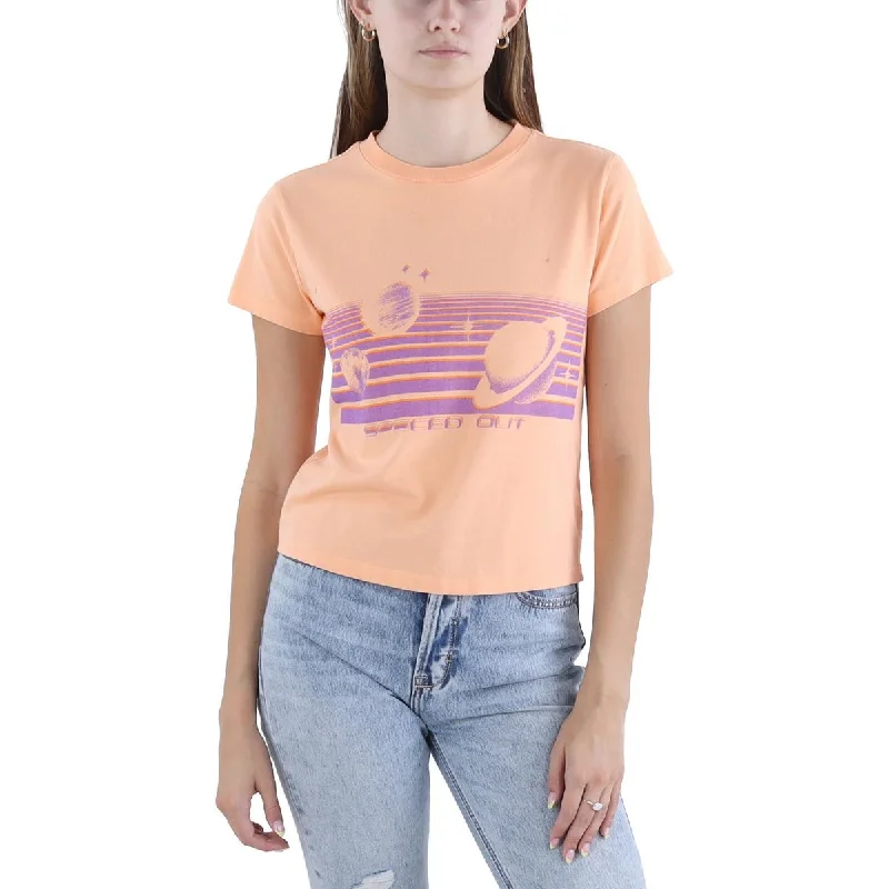 RE/DONE Womens Short Sleeve Printed Graphic T-Shirt