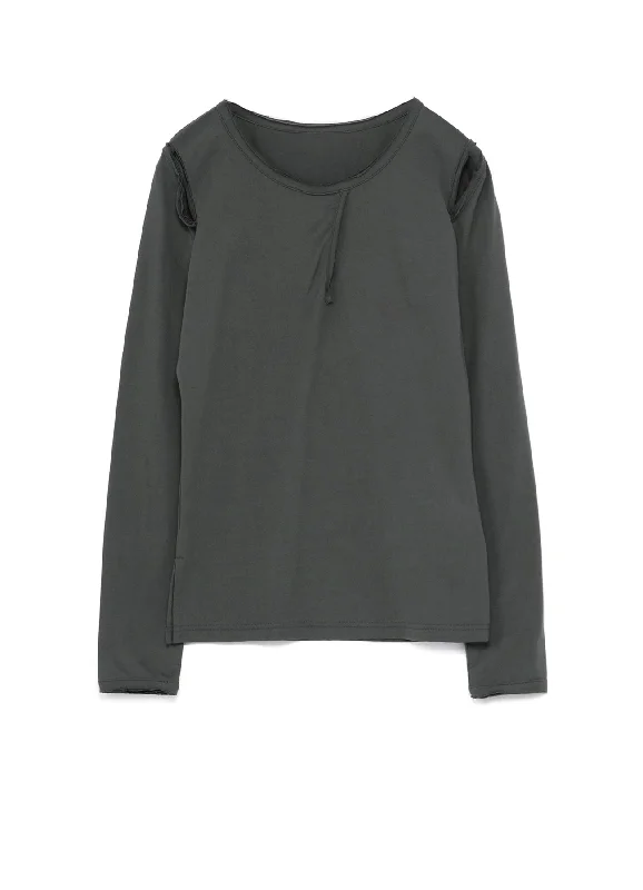 40/2 Cotton Plains titch Sleeve Slit T-Shirt A