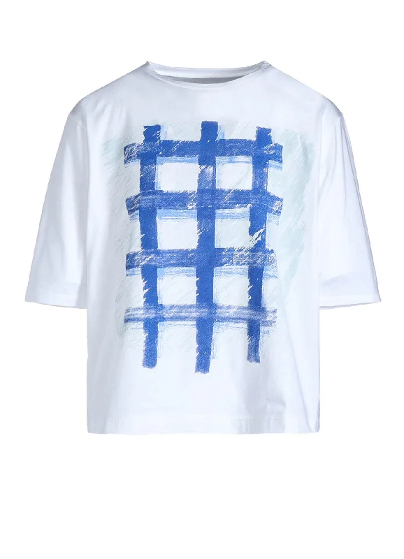 PLAID PRINT T-SHIRT